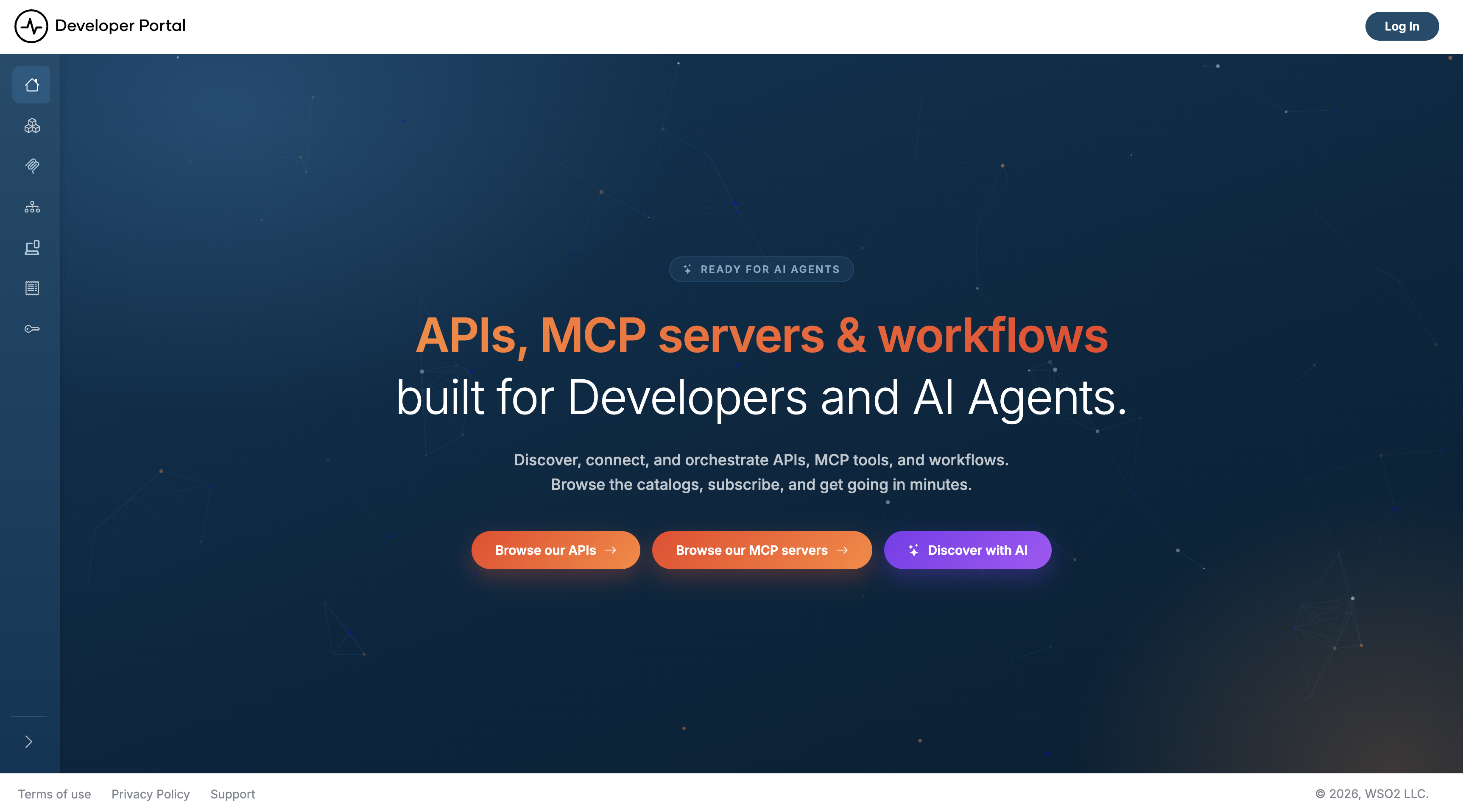 API Portal home page