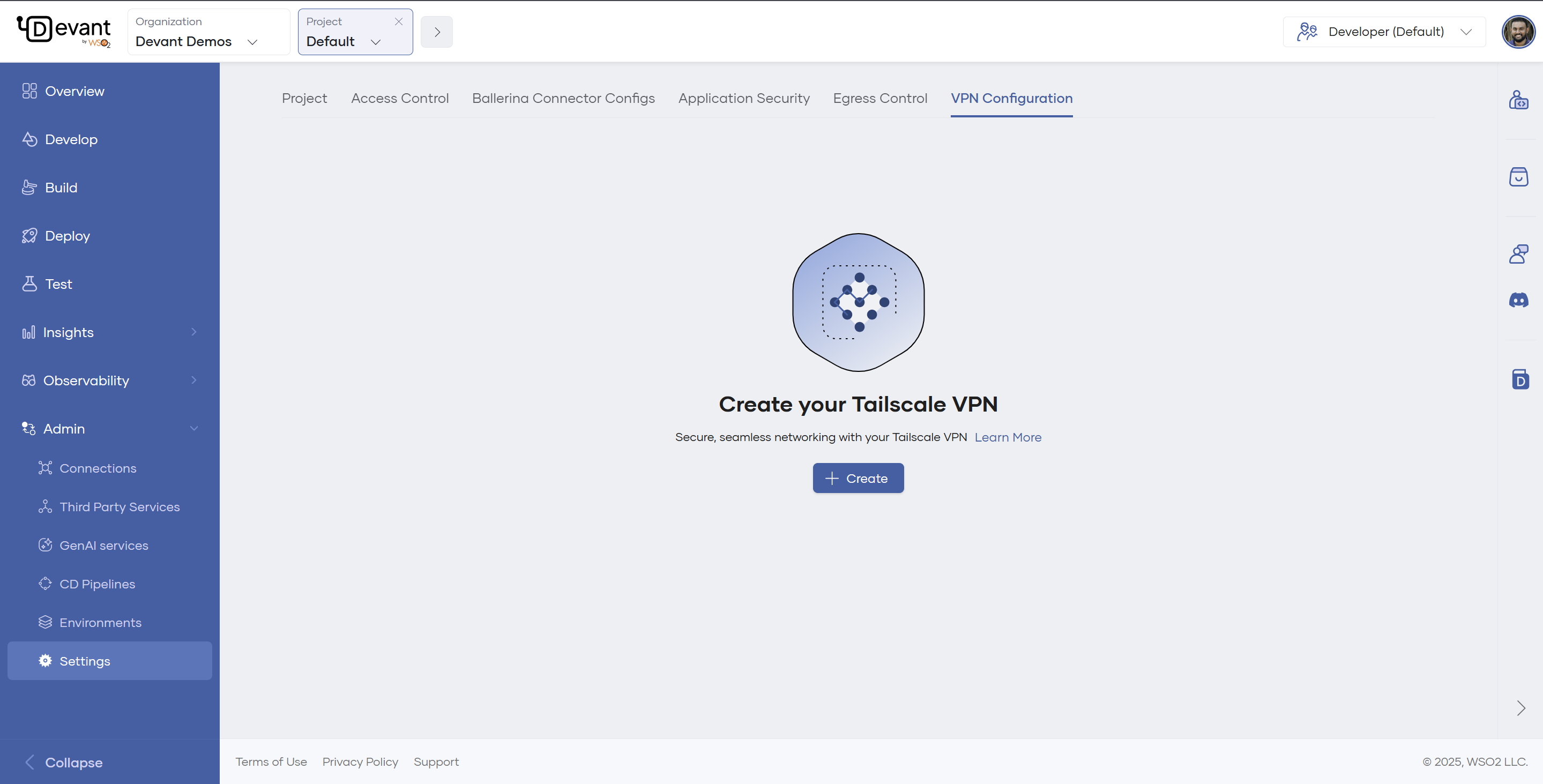 Create Tailscale view
