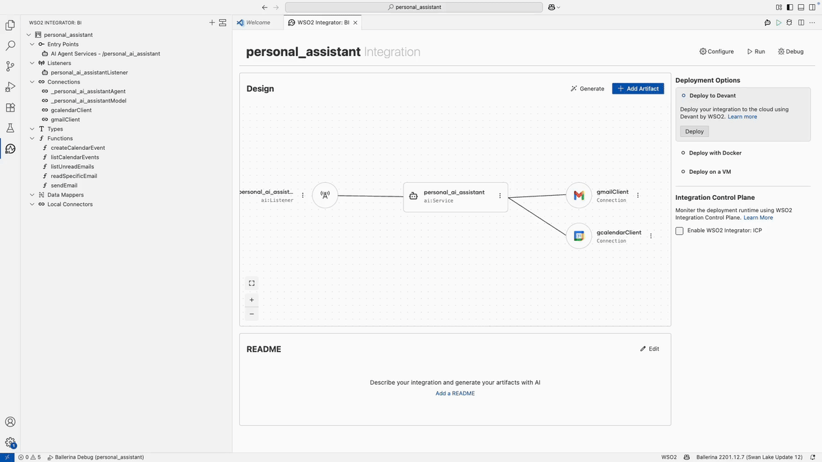 Develop an AI Agent Created Using WSO2 Integrator: BI